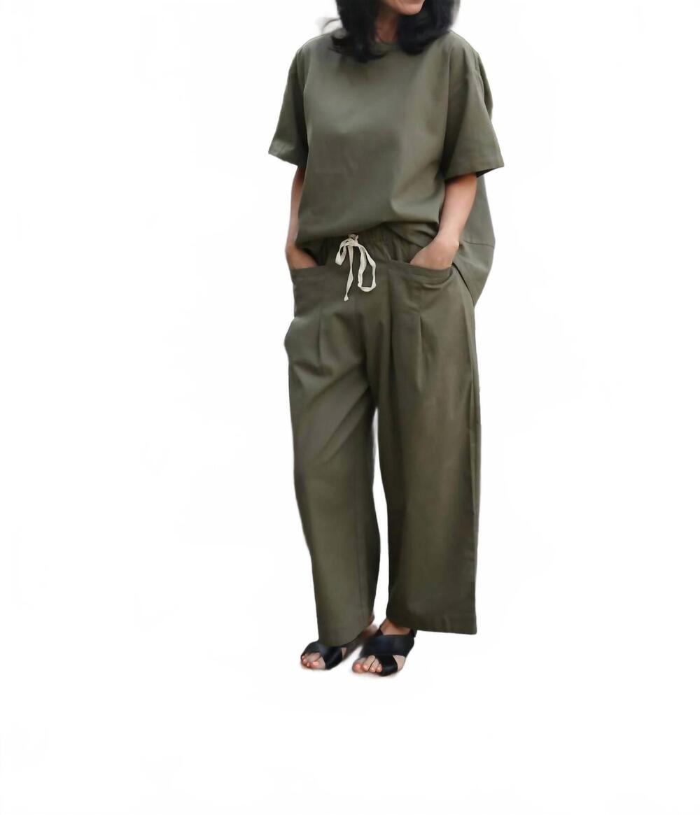 NEW KLESIS layover two-piece set in olive